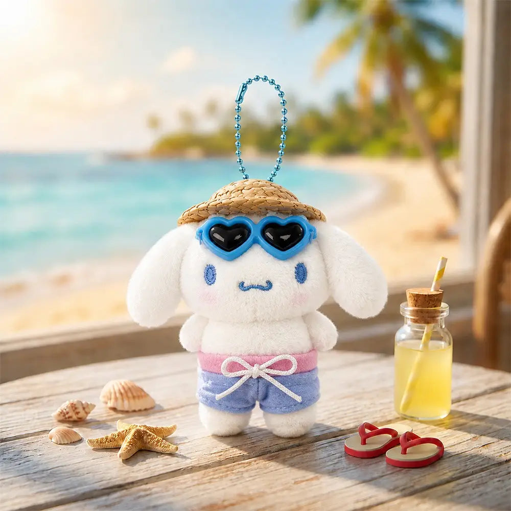 K-Wonderland - Limited Edition Sanrio Vacation Plush Bag Charm 11cm: 4. Cinnamoroll