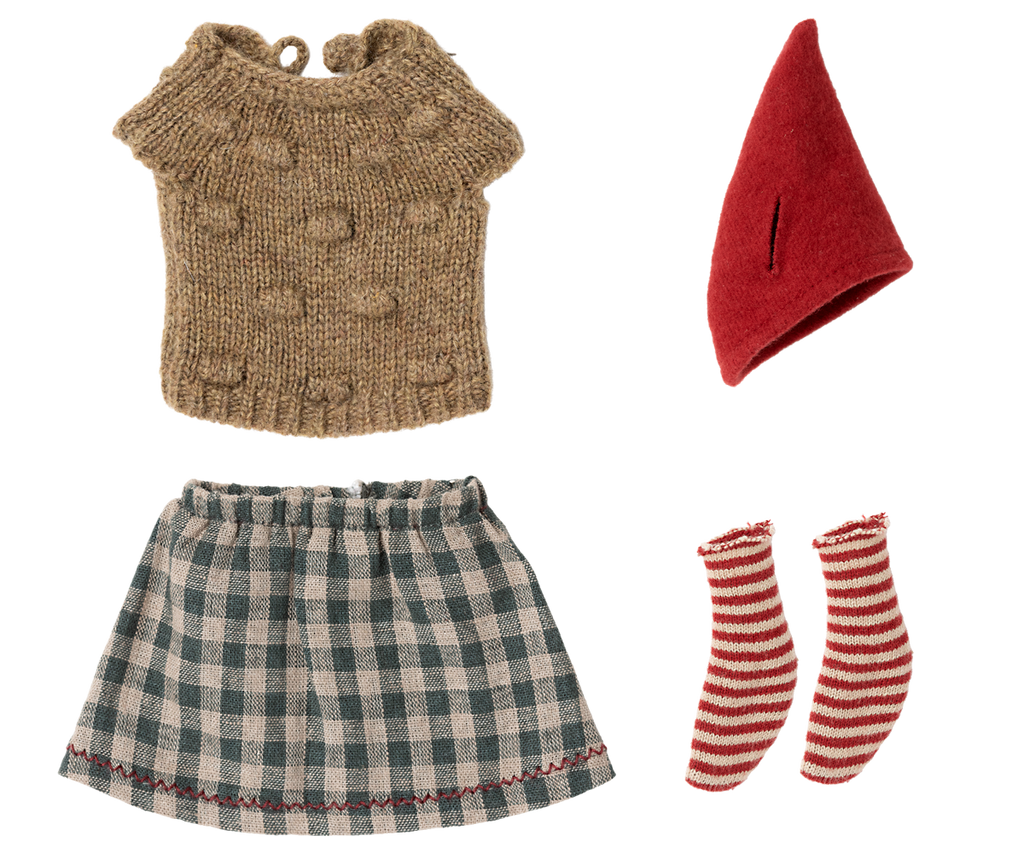 Maileg Christmas Clothes - Medium Mouse, Girl