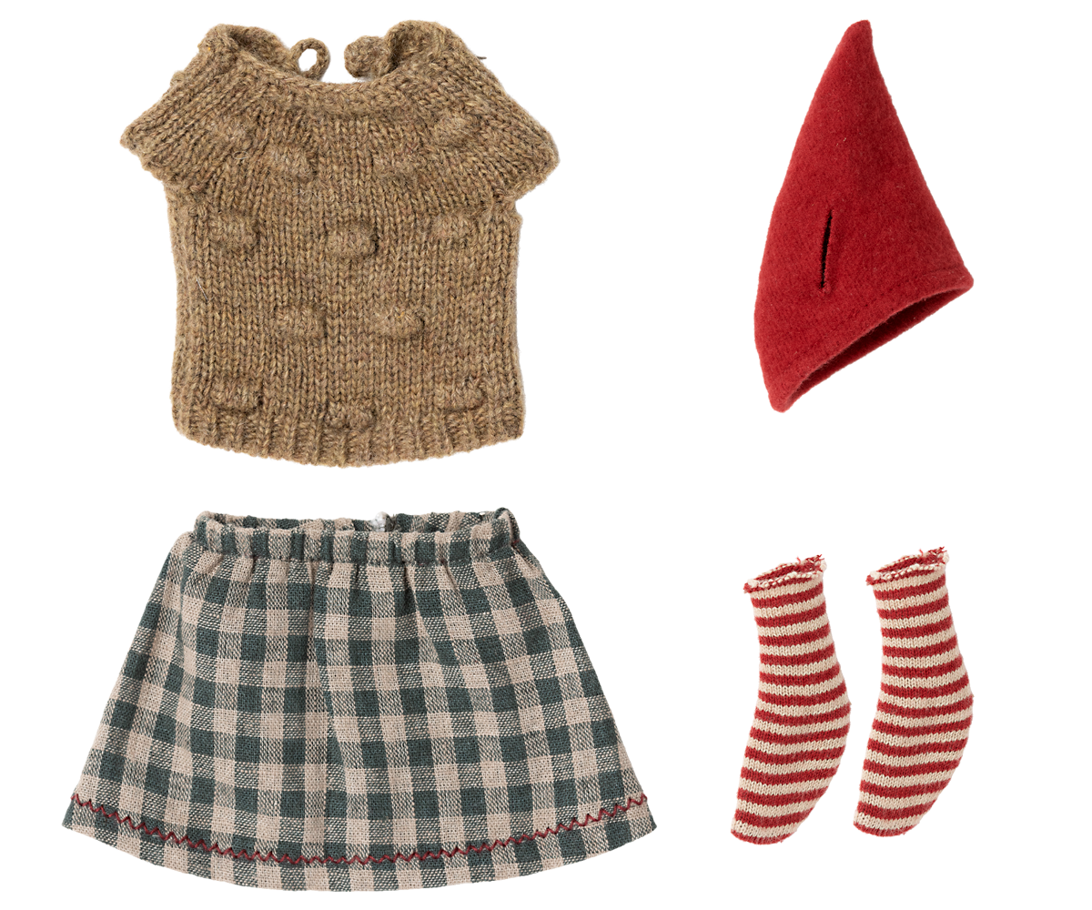 Maileg Christmas Clothes - Medium Mouse, Girl