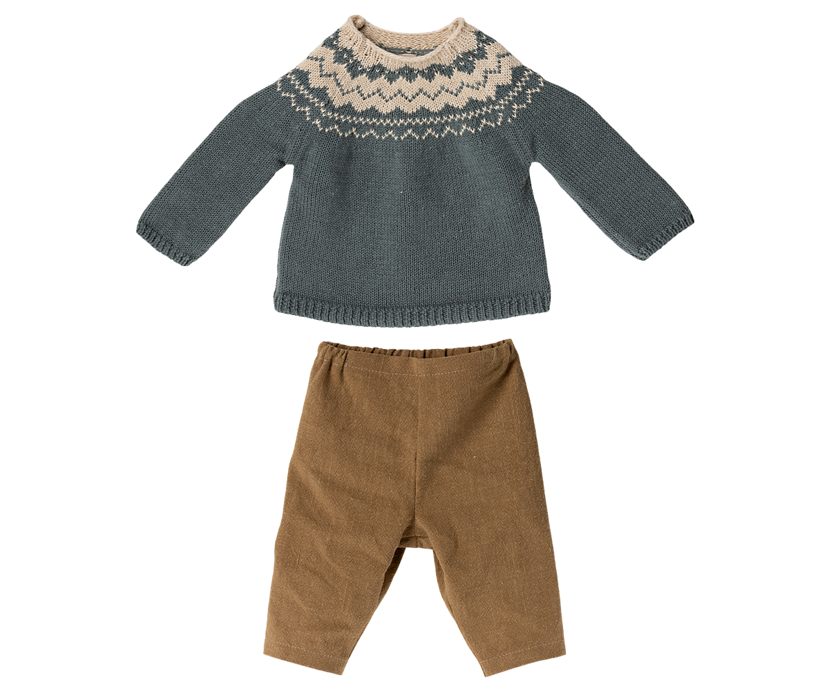 Maileg Pants and Knitted Sweater
