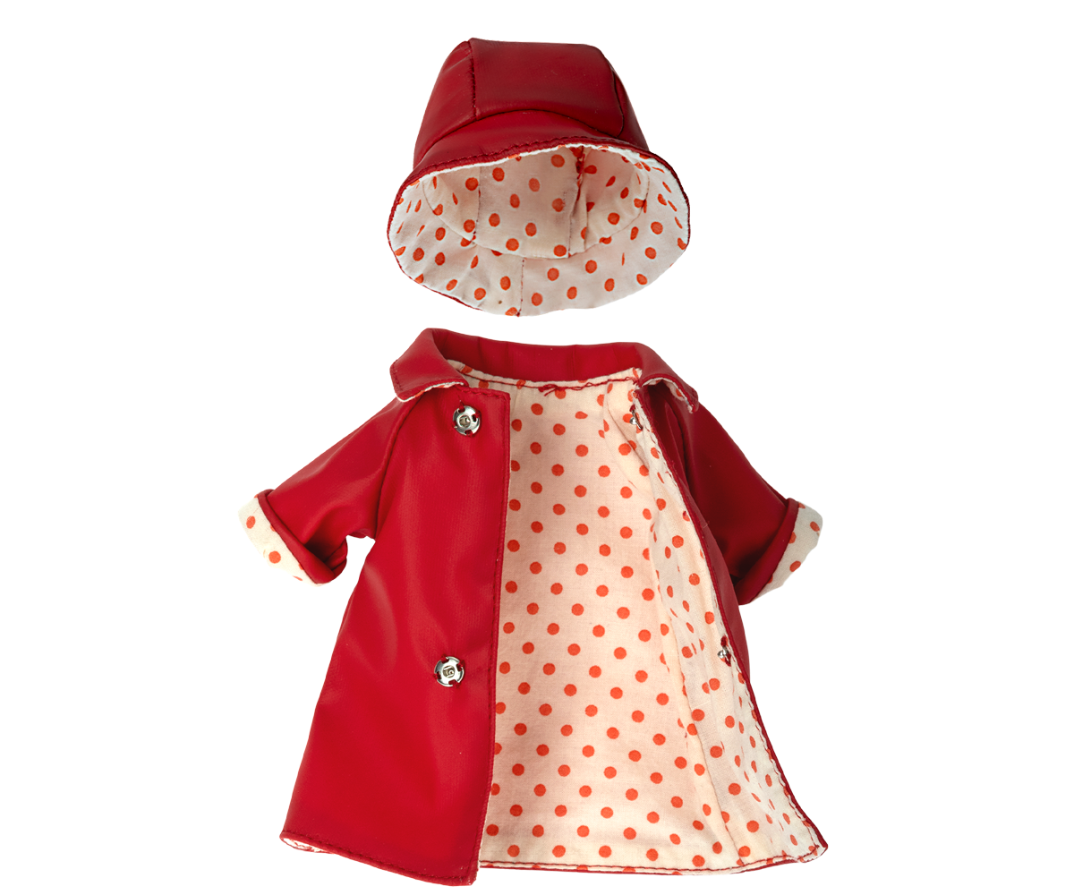 Maileg Rain Coat with Hat  - Teddy Mum