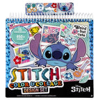 Fashion Angels Disney Stitch Color & Collage Design Set - 15 Colorable Lilo and Stitch Posters - Add Your Own Designs with 7 Included Sticker Sheets - Ages 8 and Up