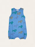 Multicolor Fish All Over Playsuit