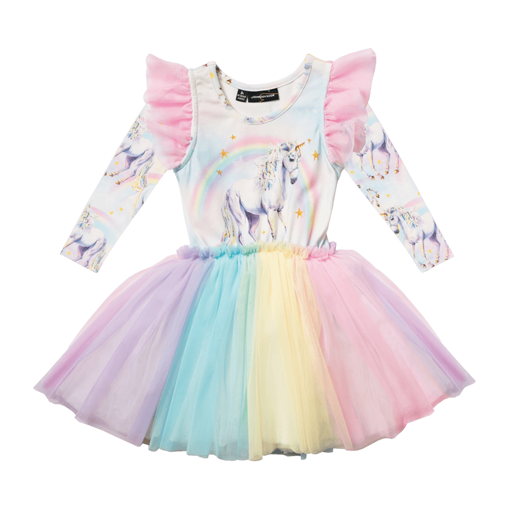 Sorbet Unicorn LS Circus Dress with Frills