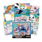 Fashion Angels Disney Stitch Color & Collage Design Set - 15 Colorable Lilo and Stitch Posters - Add Your Own Designs with 7 Included Sticker Sheets - Ages 8 and Up