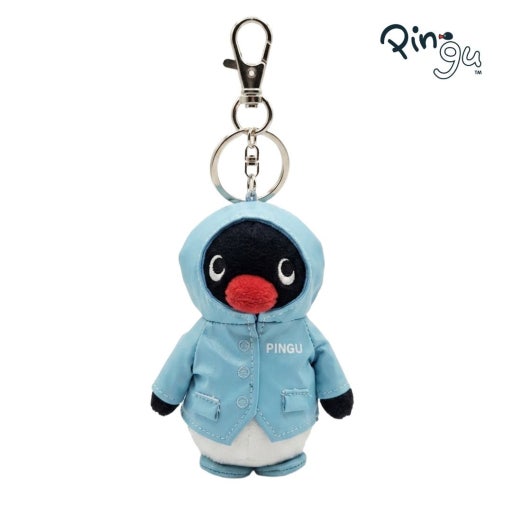 Pingu Raincoat Plush Keychain