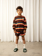 Brown Striped Sweatshirt