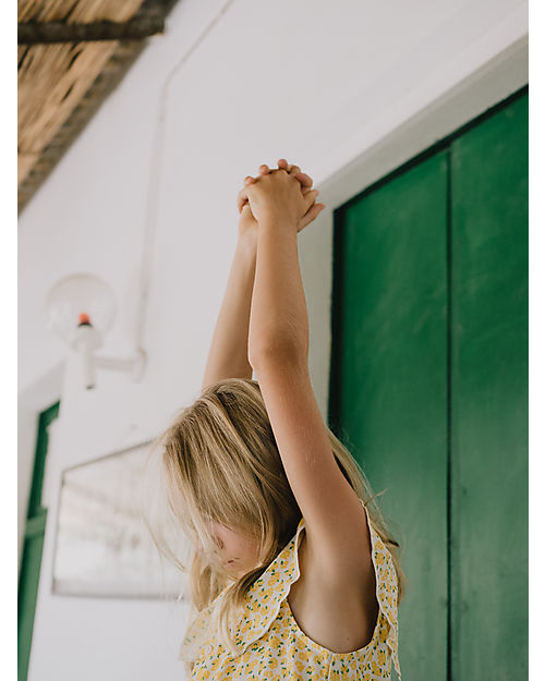 Oleander Blouse with Collar - Light Cream/Yellow