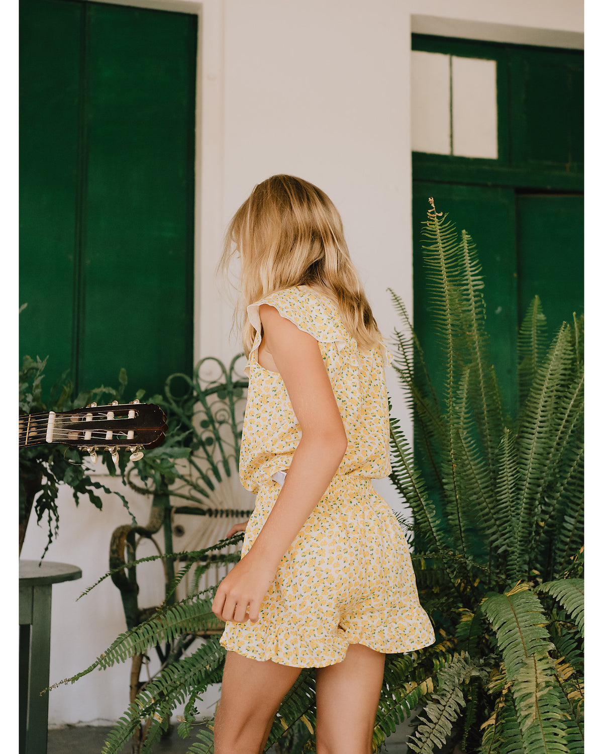 Oleander Frills Short – Light Cream/Yellow