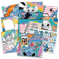 Fashion Angels Disney Stitch Color & Collage Design Set - 15 Colorable Lilo and Stitch Posters - Add Your Own Designs with 7 Included Sticker Sheets - Ages 8 and Up