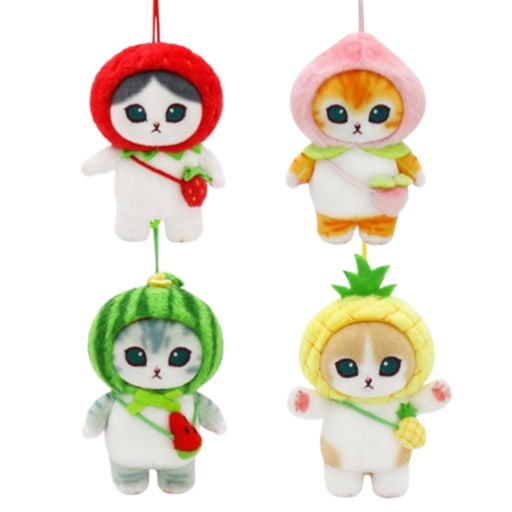 Mofusand Plush Keychain - Fruit Costume Series
