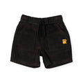 Black Washed Cord Shorts