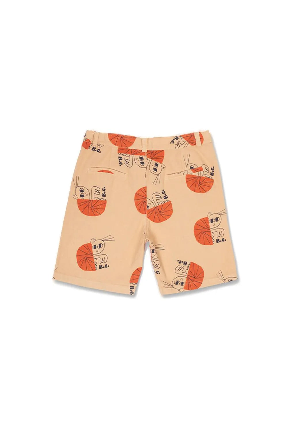 All Over Hermit Crab Printed Woven Bermuda Shorts