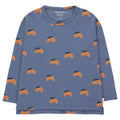 Croissants Long Sleeved Tee Light Navy/Light Brown