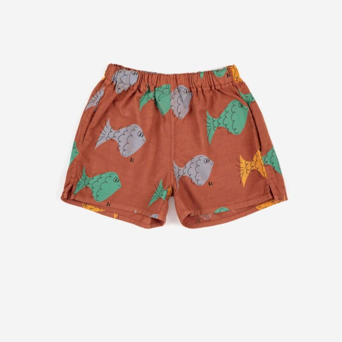 Multicolor Fish All Over Woven Shorts