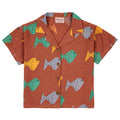 Multicolor Fish All Over Woven Shirt