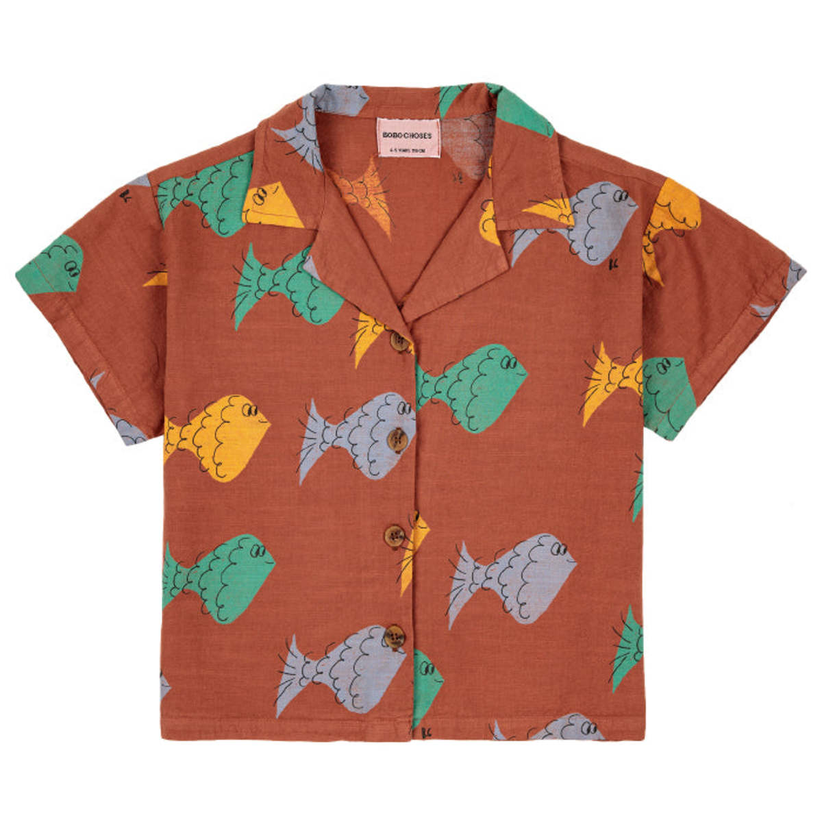 Multicolor Fish All Over Woven Shirt