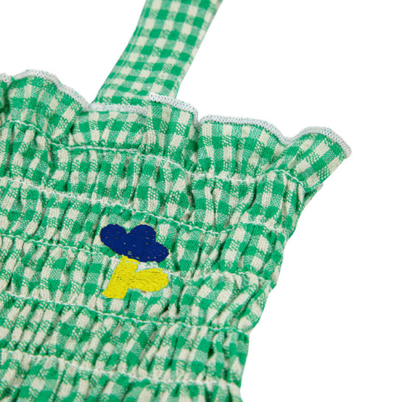 Green Vichy Strap Dress