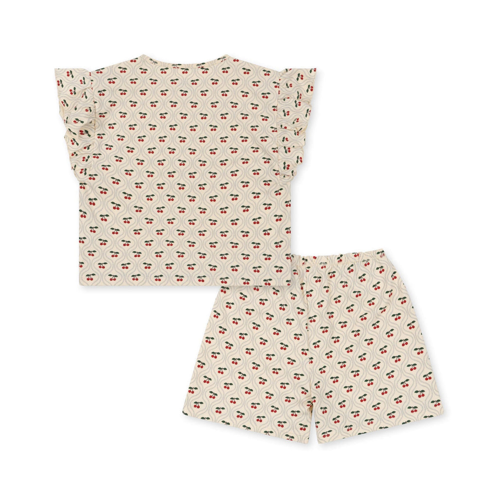 Cherry Motif Lin Frill Set