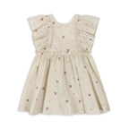 Evia Bow Dress GOTS Cherry Coeur