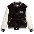 Marc Jacobs Black Fuzzy Varsity Jacket