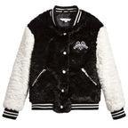 Marc Jacobs Black Fuzzy Varsity Jacket