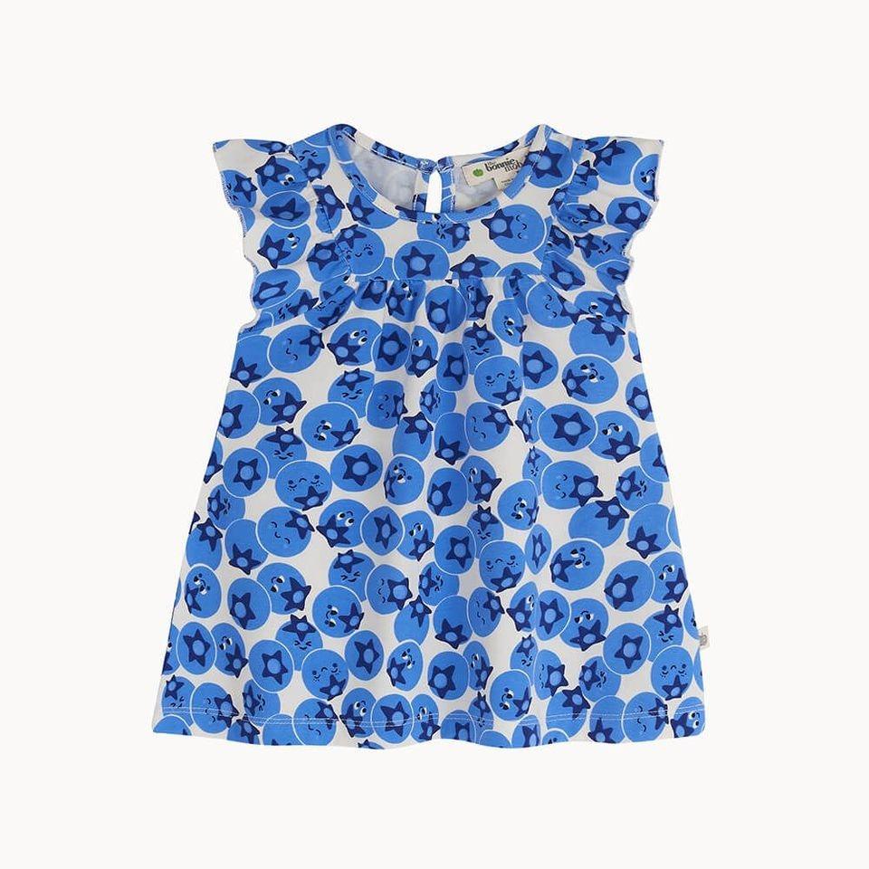 Maya Frill Shoulder Dress Blueberry