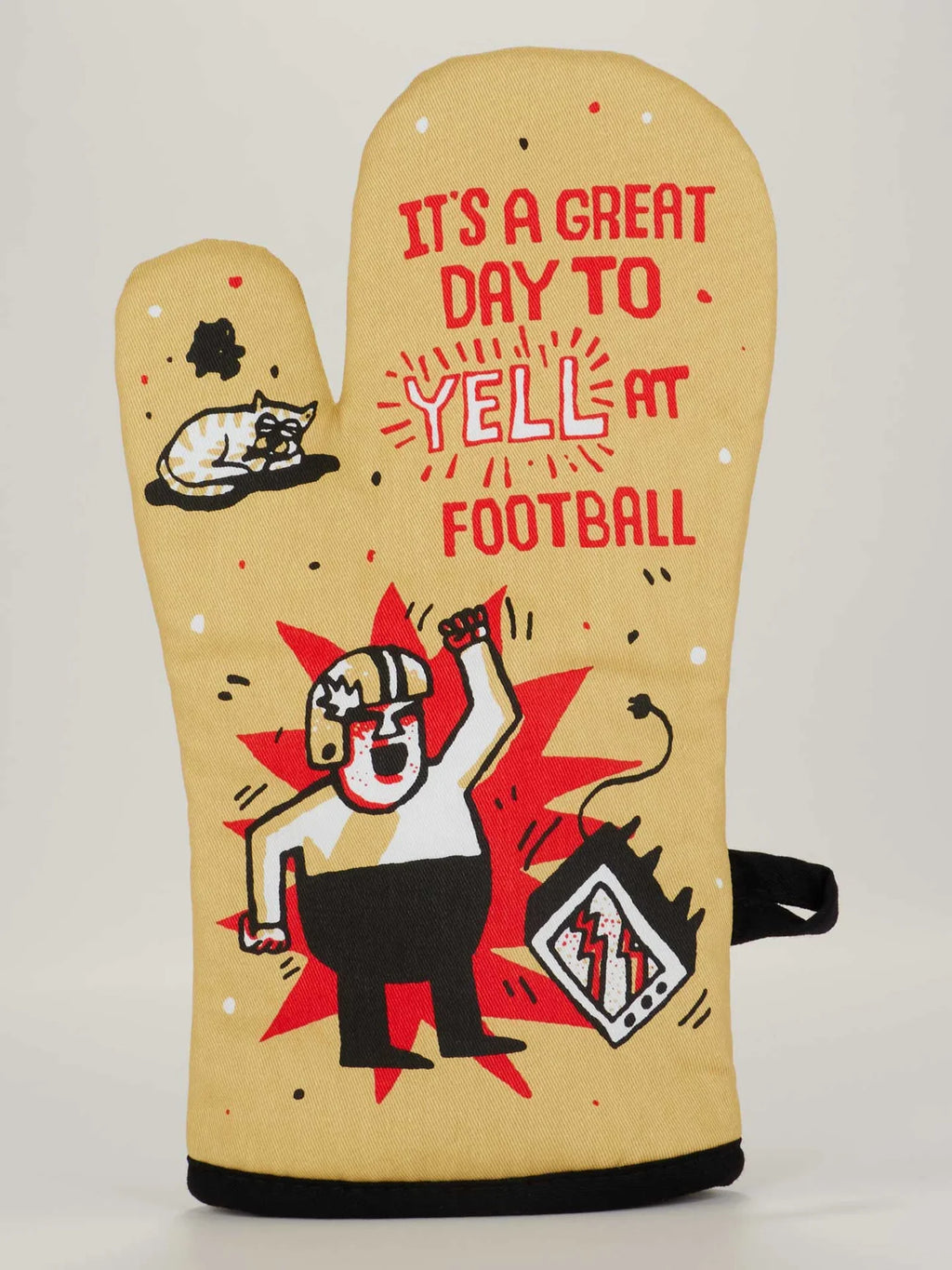 Blue Q Yell At Football Oven Mitt