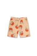 All Over Hermit Crab Printed Woven Bermuda Shorts