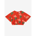 Sea Flower All Over Woven Short Sleeve Top