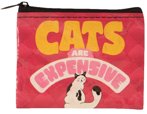 Blue Q Cats Are Expensive Coin Purse