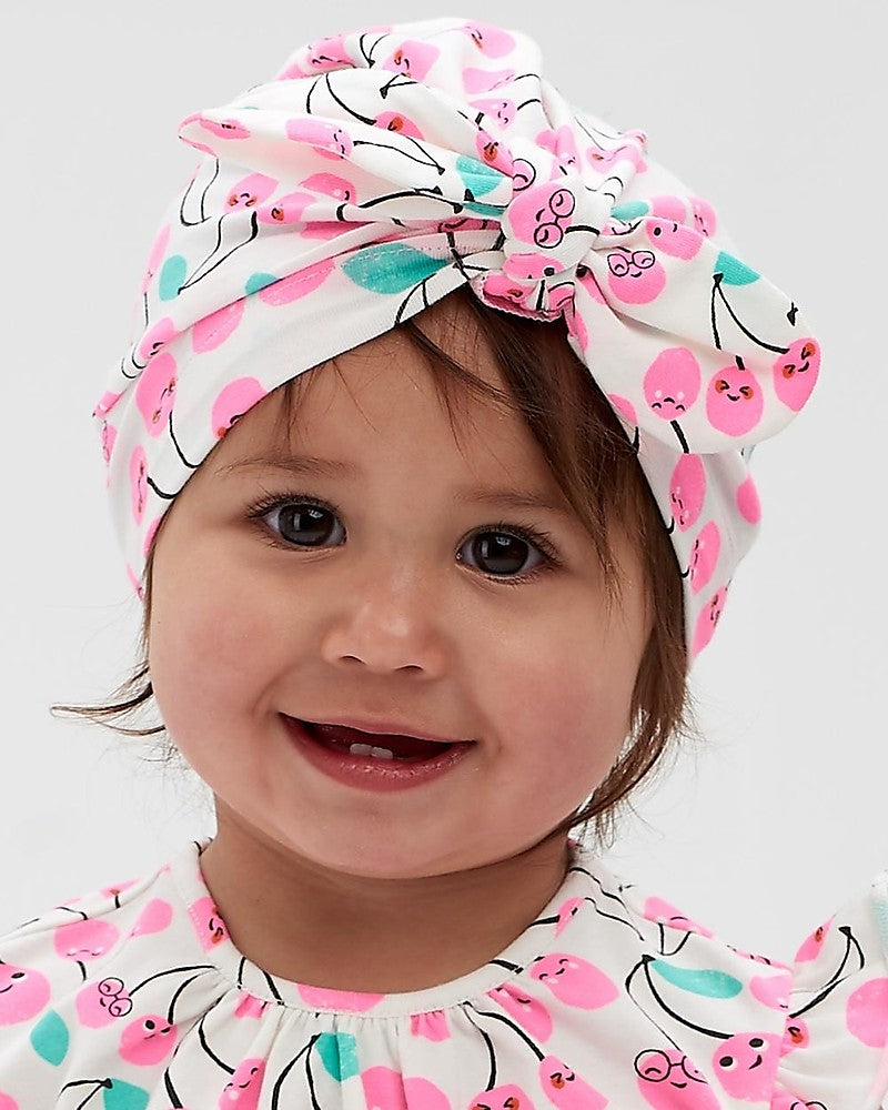 Peninsula Turban Baby Hat Cherries